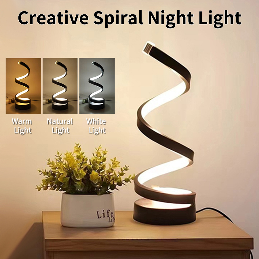 Colour Changing Bulb - Luz LED nocturna en espiral creativa