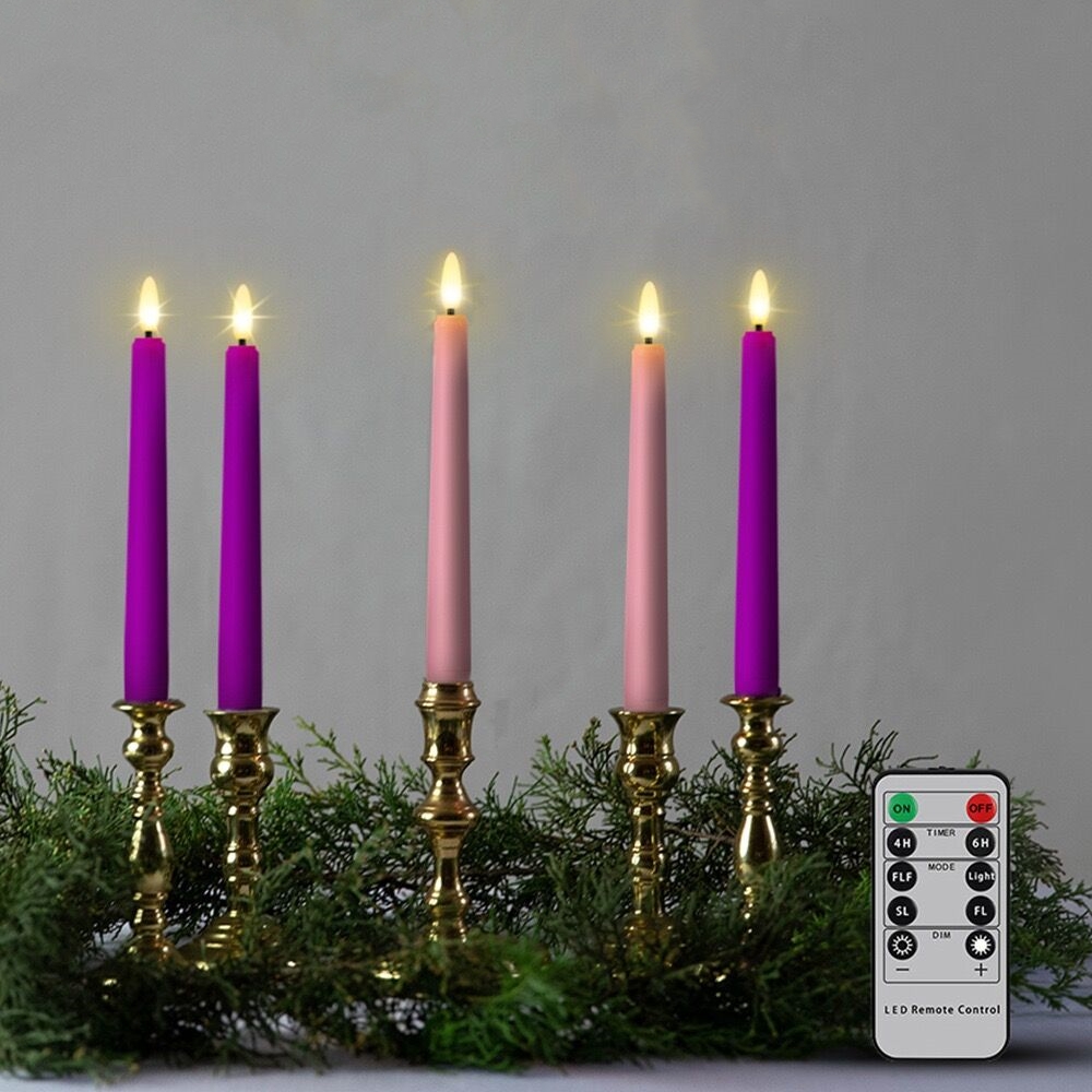 Lighting Decor Wedding - Vela LED parpadeante de 8 pulgadas