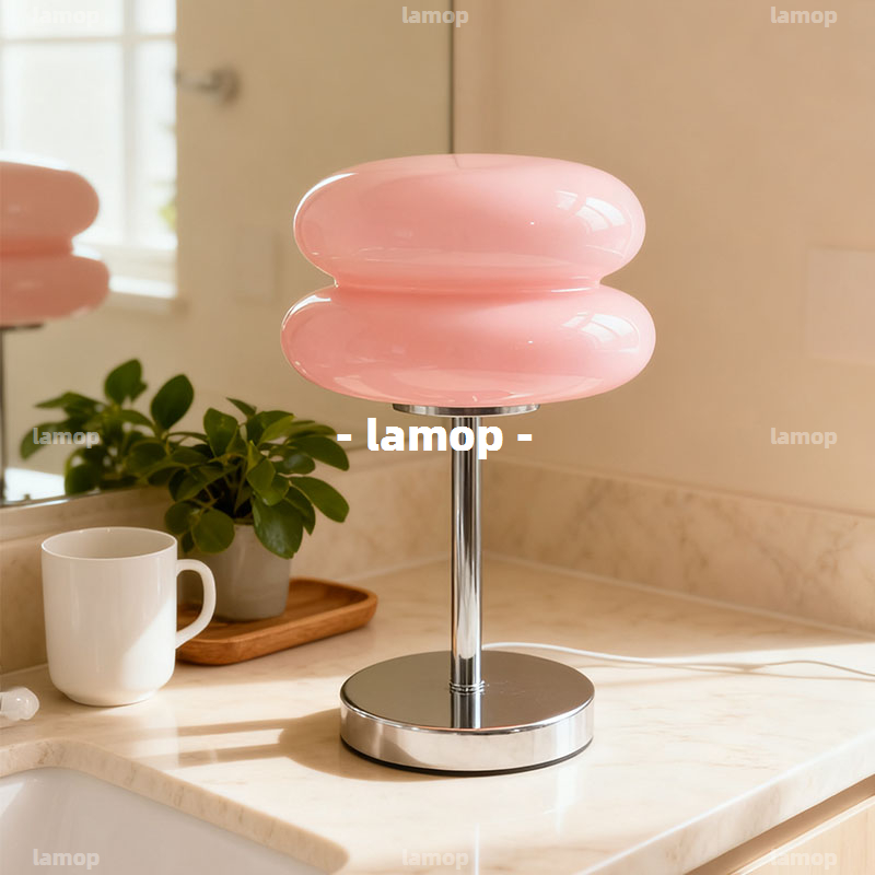 Lighting Decoration In Bedroom - Lámpara de Mesa Retro Color Crema,
