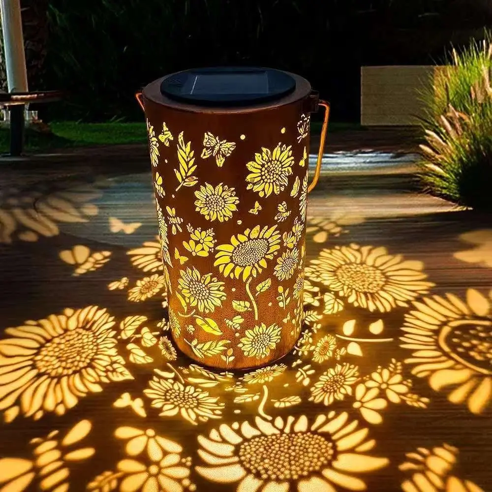Lighting Decoration Outdoor - Lámpara Solar de Girasol para Jardín,