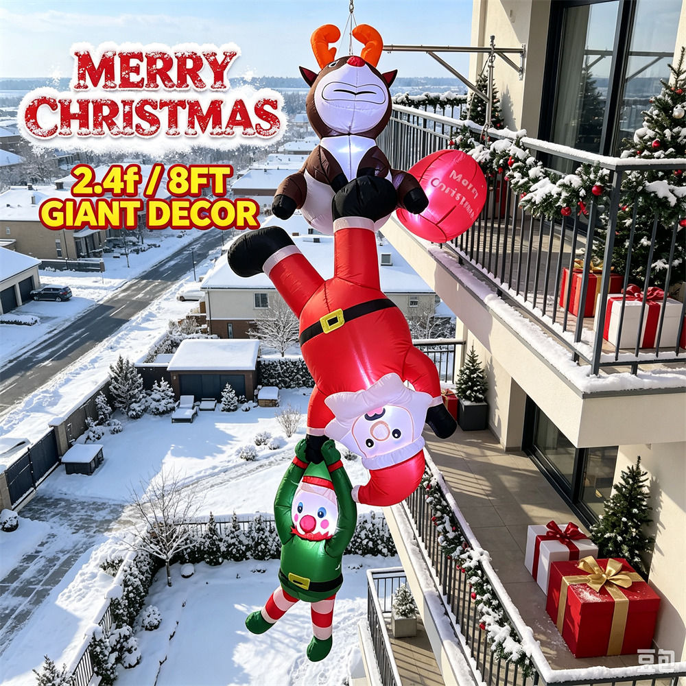 Santa'S Elves Holiday Lighting & Decor Llc - 2,4M Santa Claus, Reno y Duende