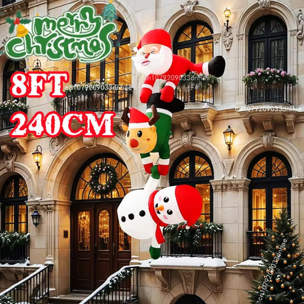 Santa'S Elves Holiday Lighting & Decor Llc - 2,4M Muñeco de nieve, elfo y