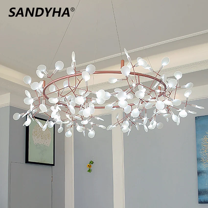 Decor Lighting The Parade - Candelabro LED moderno de luciérnaga, luces