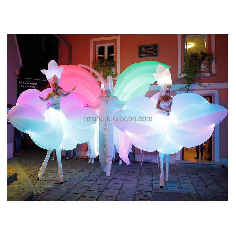 Decor Lighting The Parade - Disfraz de flor inflable blanca elegante