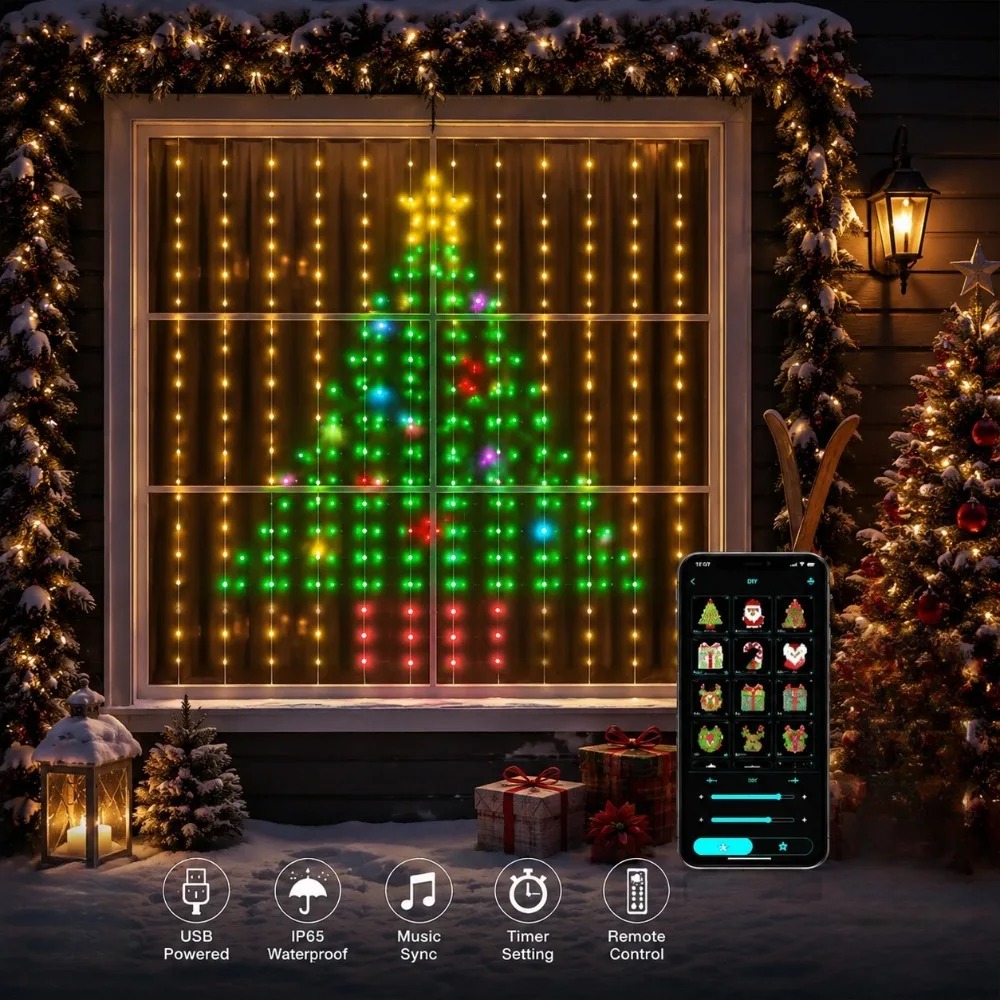 Luces LED de cortina de píxele - Lighting Decoration Outdoor reseña y precio