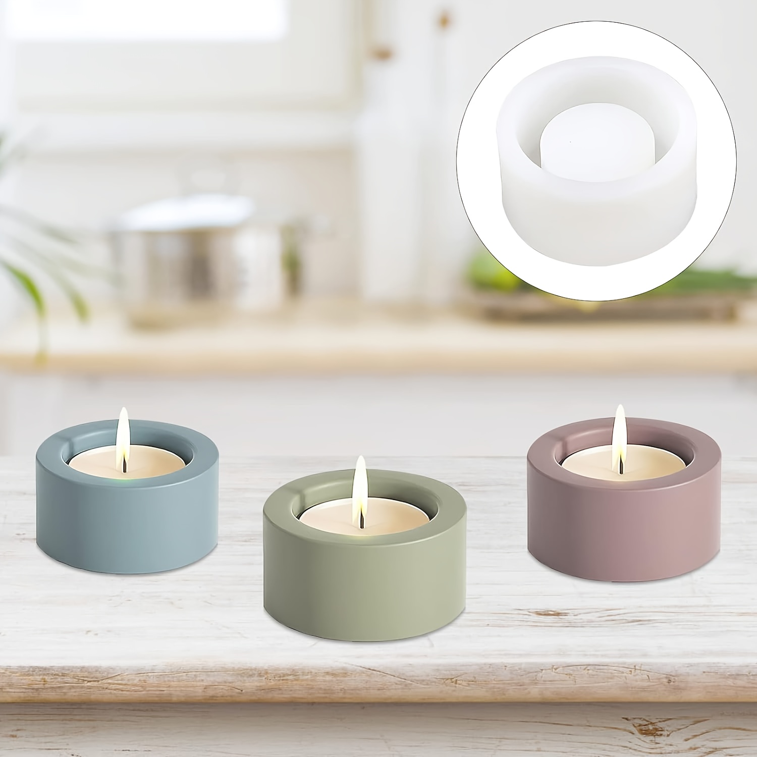 2 juegos de moldes de silicona - Candle Holder Set reseña y precio