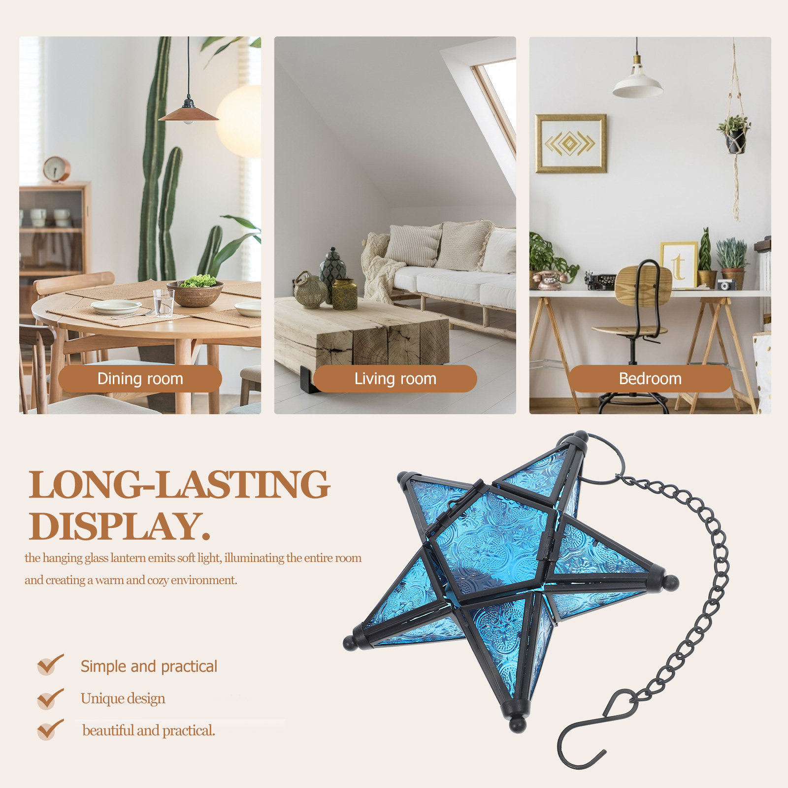 Lámpara decorativa de cristal  - Lighting Decor Wedding reseña y precio