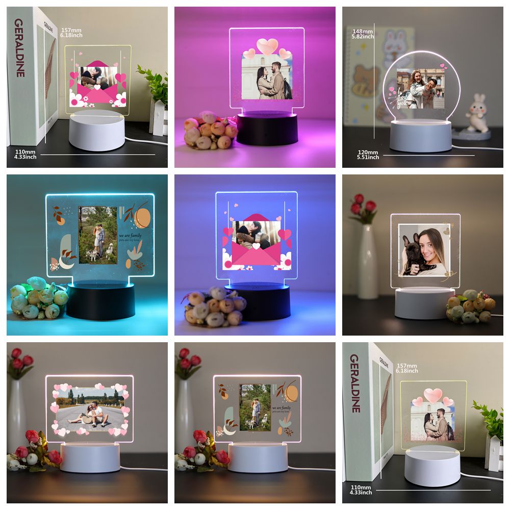 Lámpara de noche Led acrílica  - Lighting Decor Photos reseña y precio