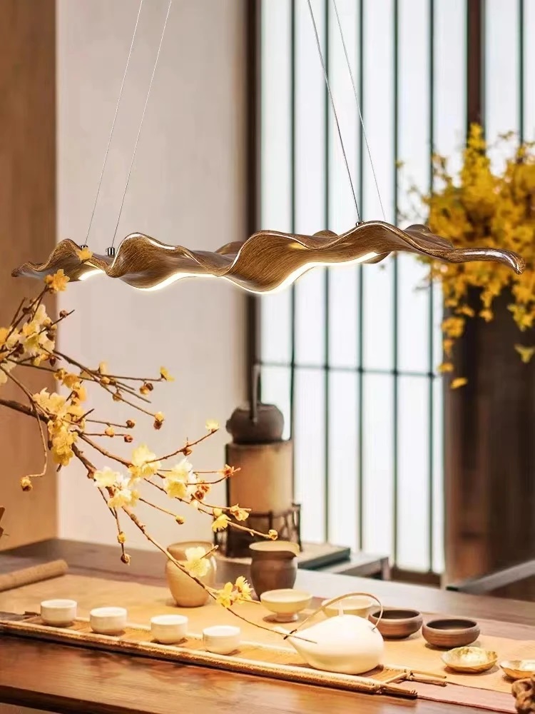 Luces colgantes de hojas de re - Decor Lighting Fixtures reseña y precio