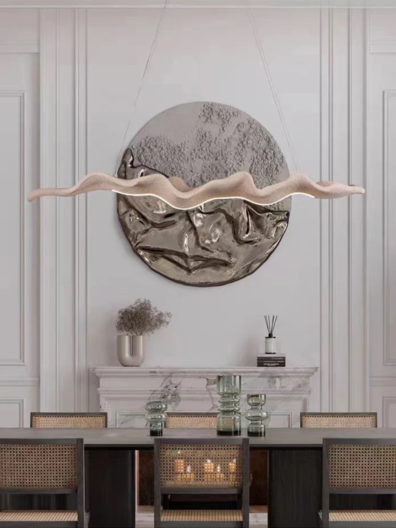 Luces colgantes de hojas de re - Decor Lighting Fixtures reseña y precio
