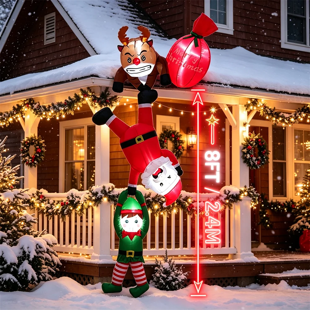 Modelo inflable navideño de 2, - Santa'S Elves Holiday Lighting & Decor Llc reseña y precio