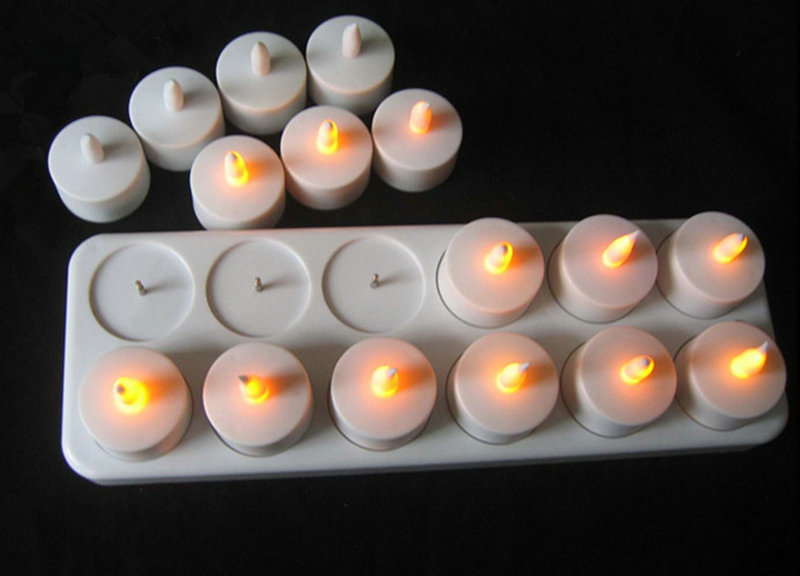 Juego de 12 velas LED recargab - Lighting Decor Wedding reseña y precio