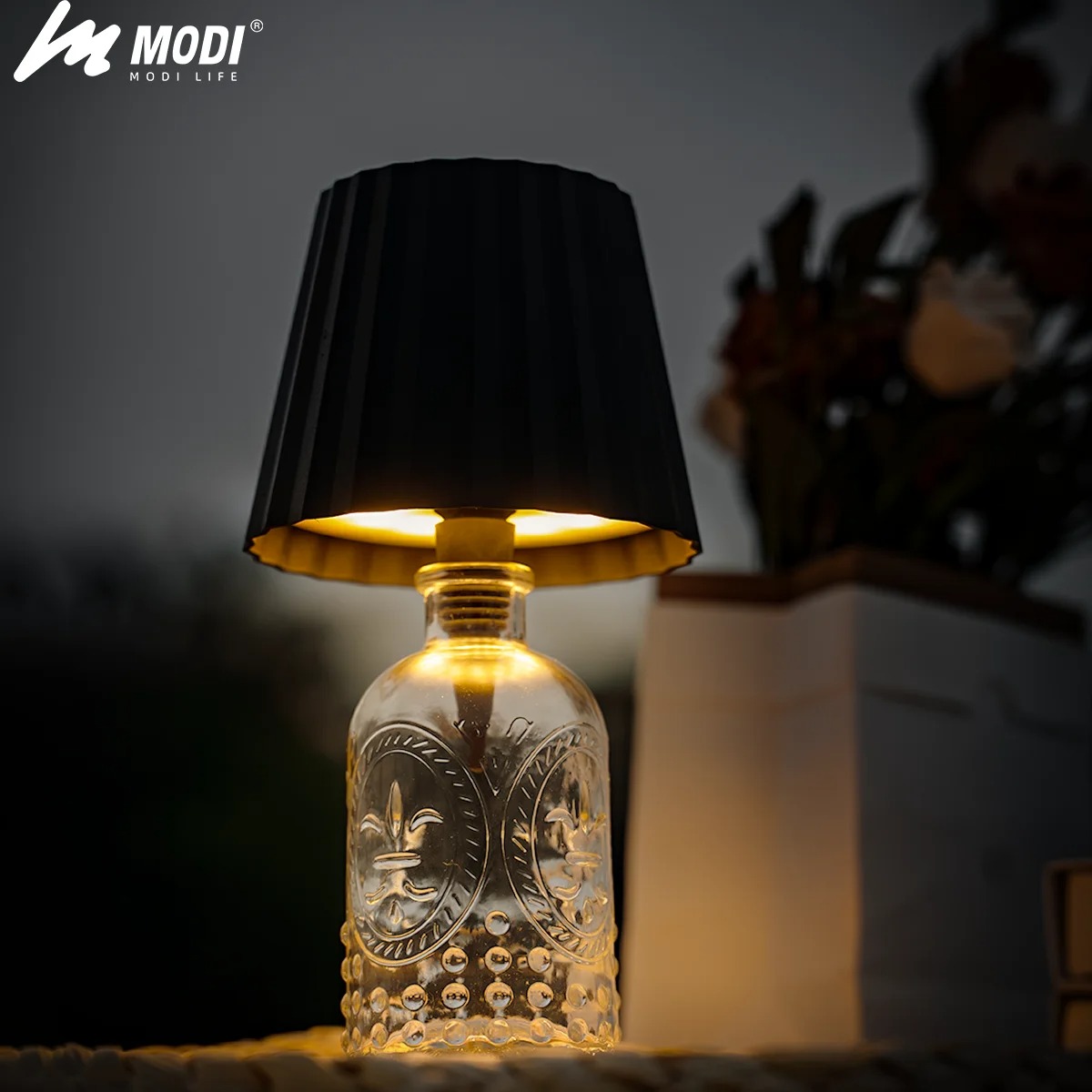 Lámpara de mesa de botella con - Colour Changing Bulb reseña y precio