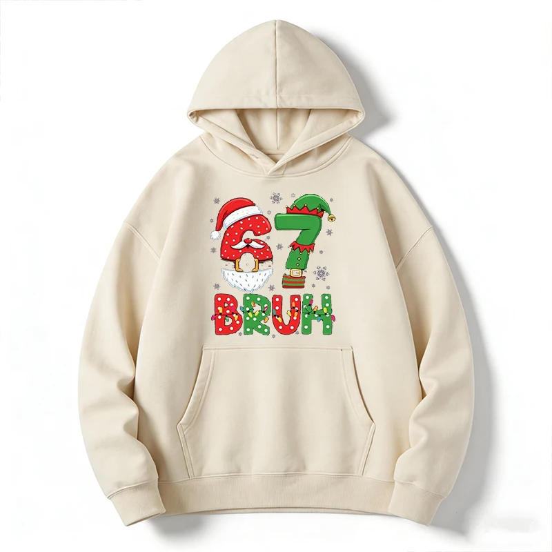 67 Bruh, sudadera con capucha  - Santa'S Elves Holiday Lighting & Decor Llc reseña y precio