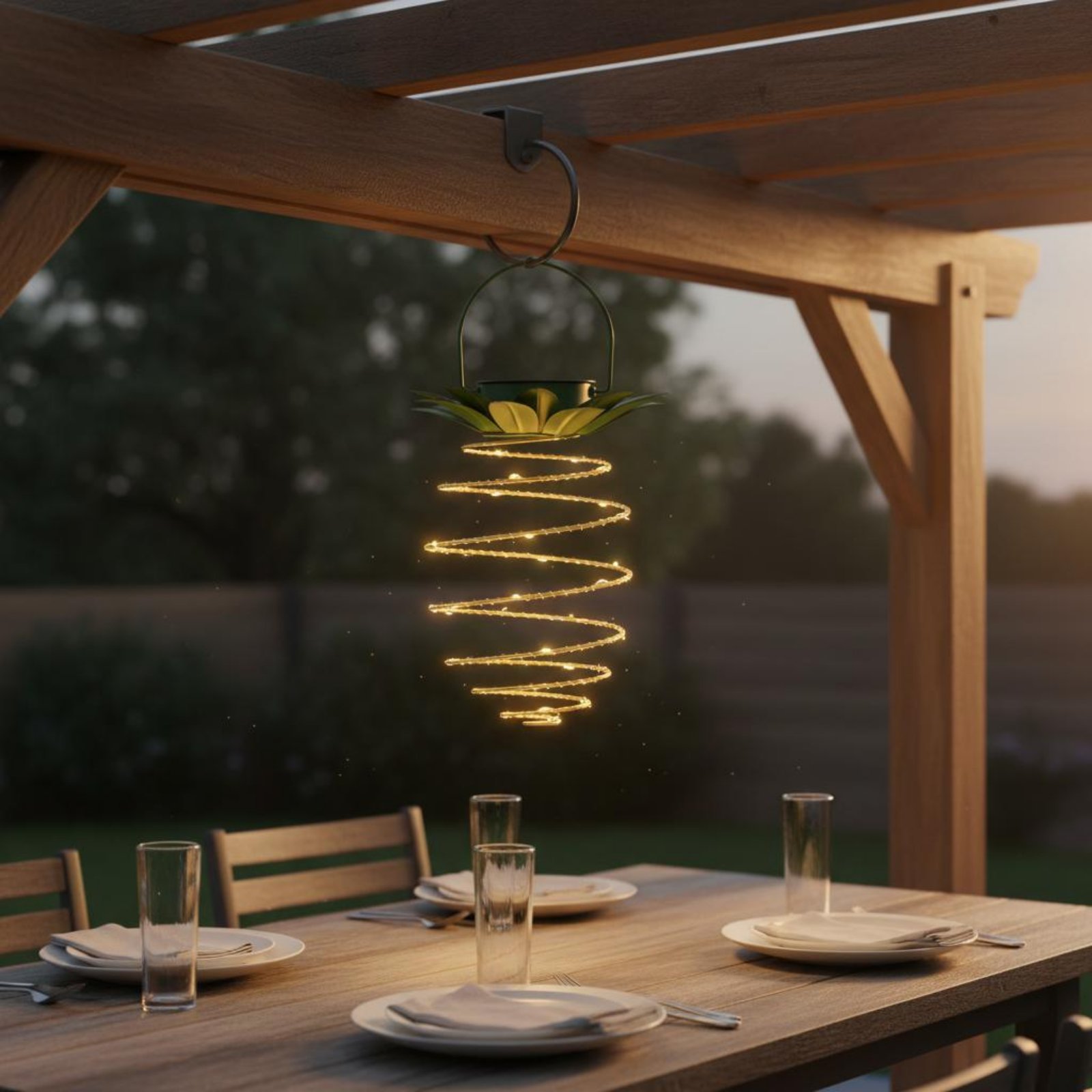 Lámpara solar con forma de piñ - Lighting Decoration Outdoor reseña y precio
