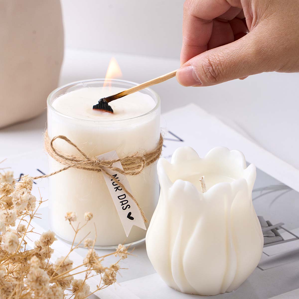 Juego de mechas para velas sin - Candle Holder Set reseña y precio