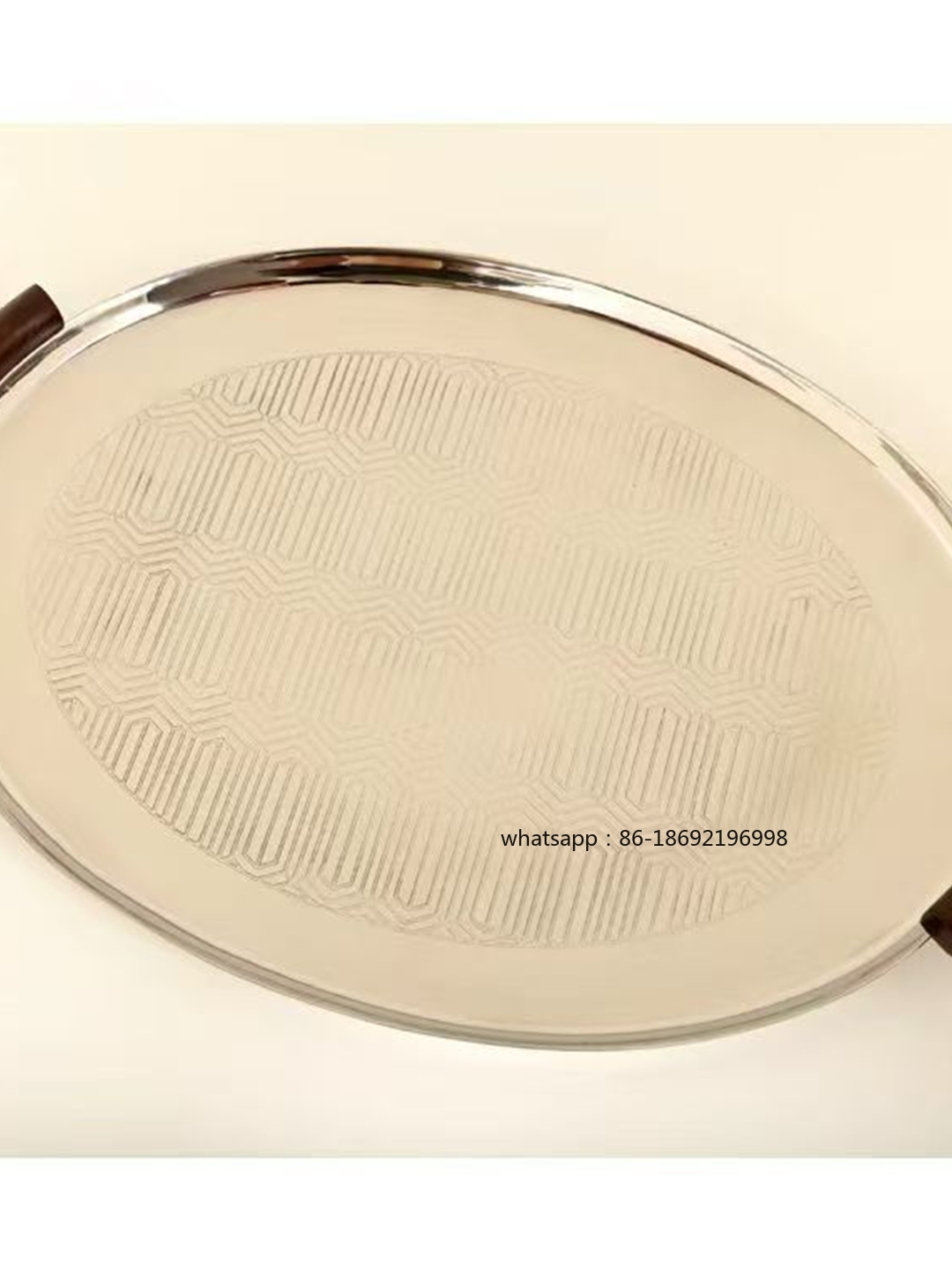 Bandeja de metal plateada de l - Decor Lighting India reseña y precio
