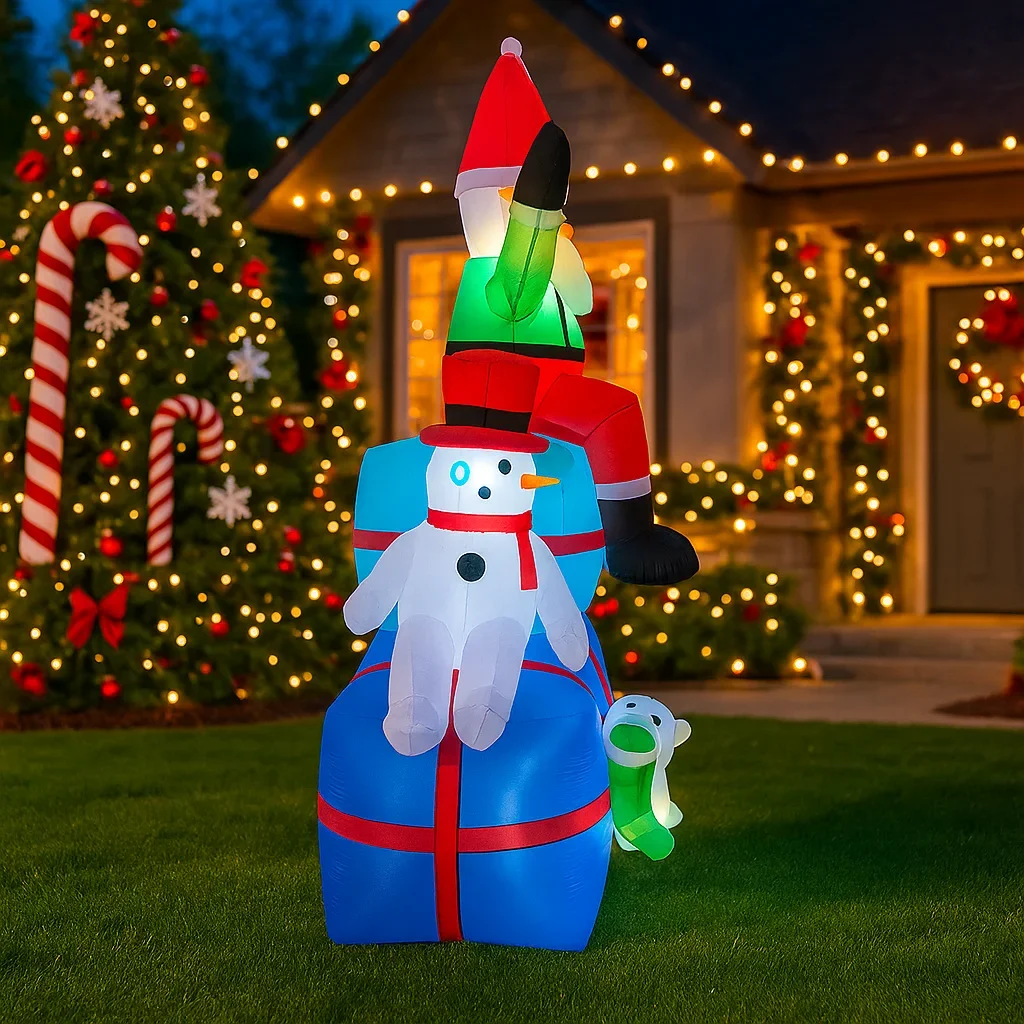 2,1 M/6,8 pies Santa muñeco de - Santa'S Elves Holiday Lighting & Decor Llc reseña y precio