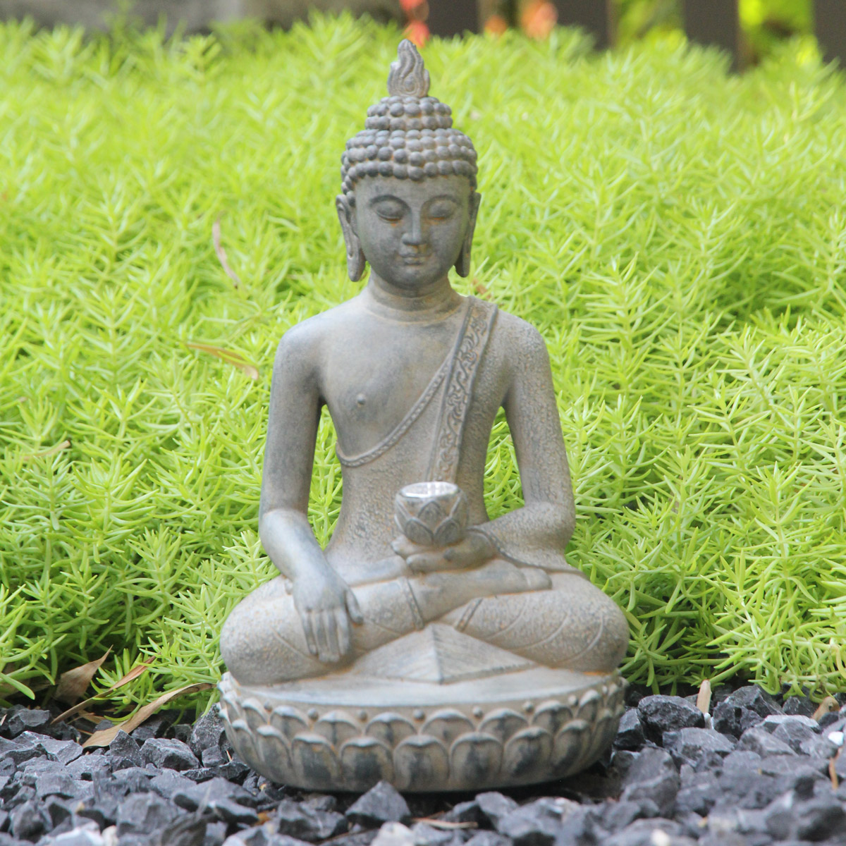 Estatua de Buda alimentada por - Decor Lighting India reseña y precio